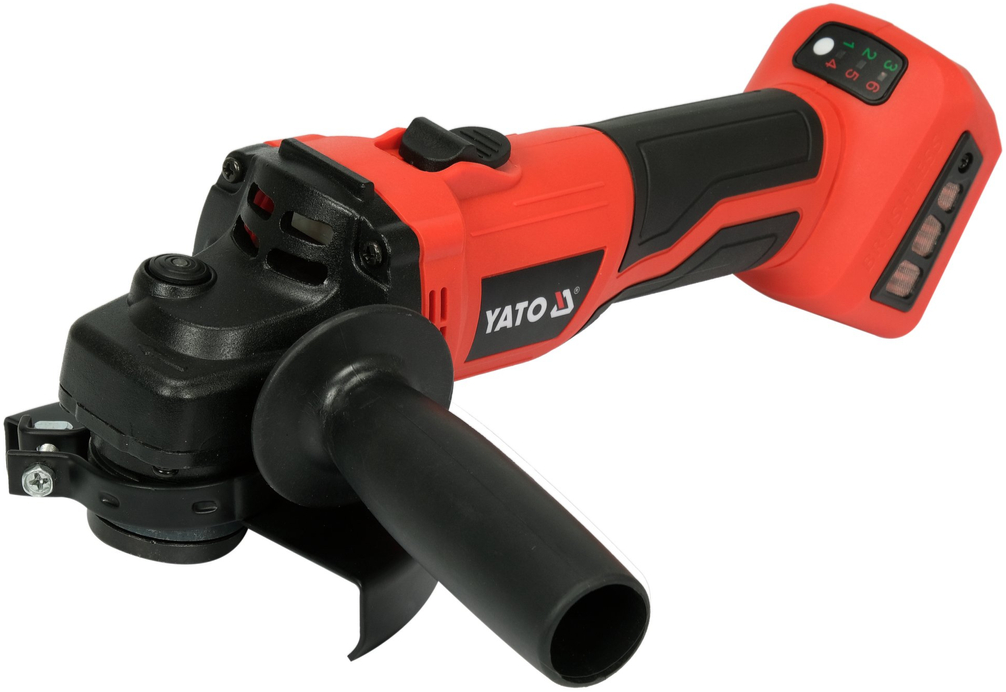 Бясшчотачная акумулятарная вуглашліфавальная машына 18V, 125мм, без АКБ YATO (YT-828293)