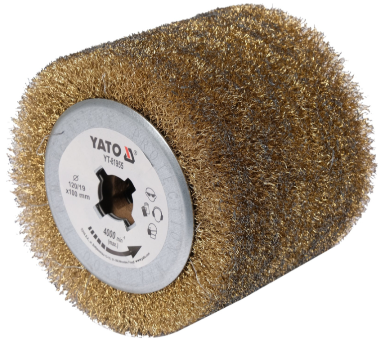 Щётка проволочная 120х100х19мм для сатинатора YATO (YT-81955)