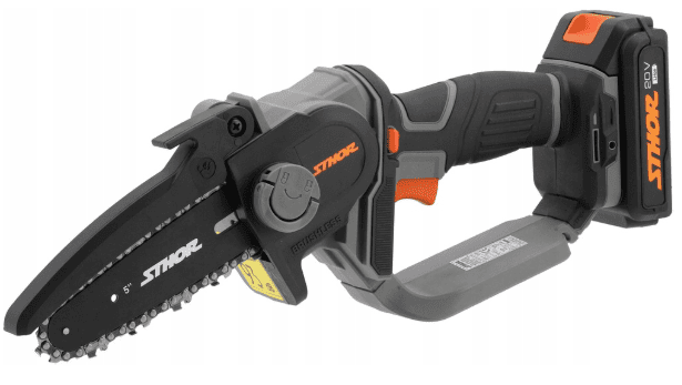 Аккумуляторная садовая цепная пила 20V, 5'', 2Ah, BL, Sthor (78211)