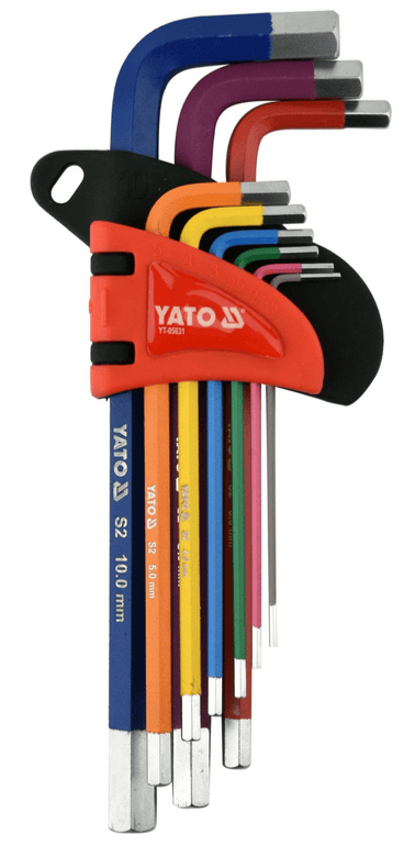 Набор ключоў-шасціграннікаў НЕХ 1,5-10,0 мм YATO (YT-05631)