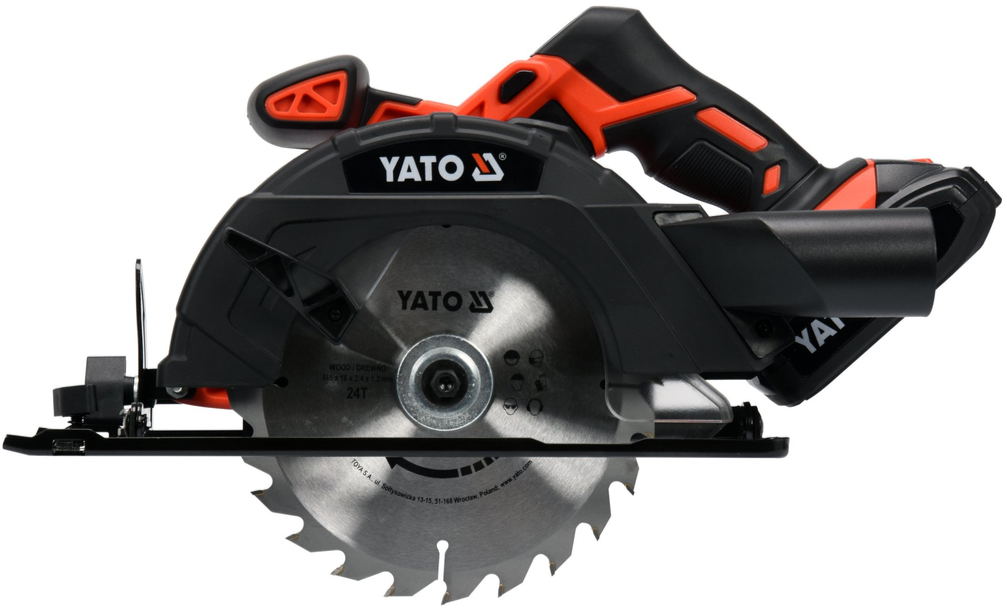 Аккумуляторная циркулярная пила 18V, 165мм, 2Ah YATO (YT-82810) - купить в каталоге Стант Креп.