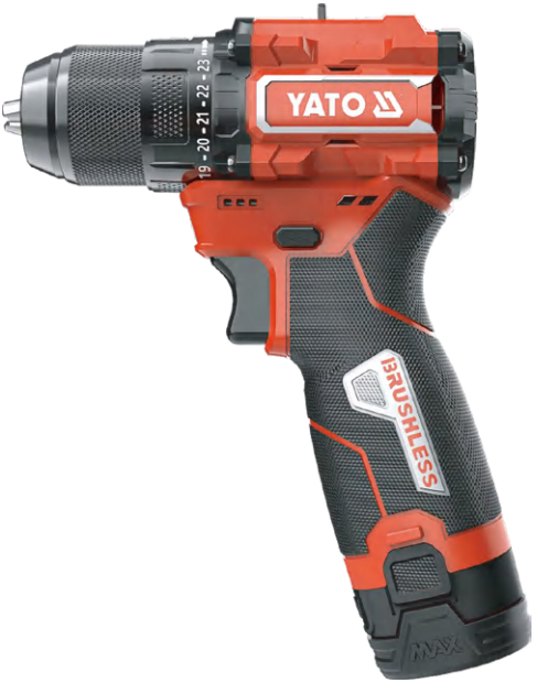 Бясшчотачны шрубакрут 12V, 35Nm, 2х2,0Ah, USB, YATO (YT-82852BL)