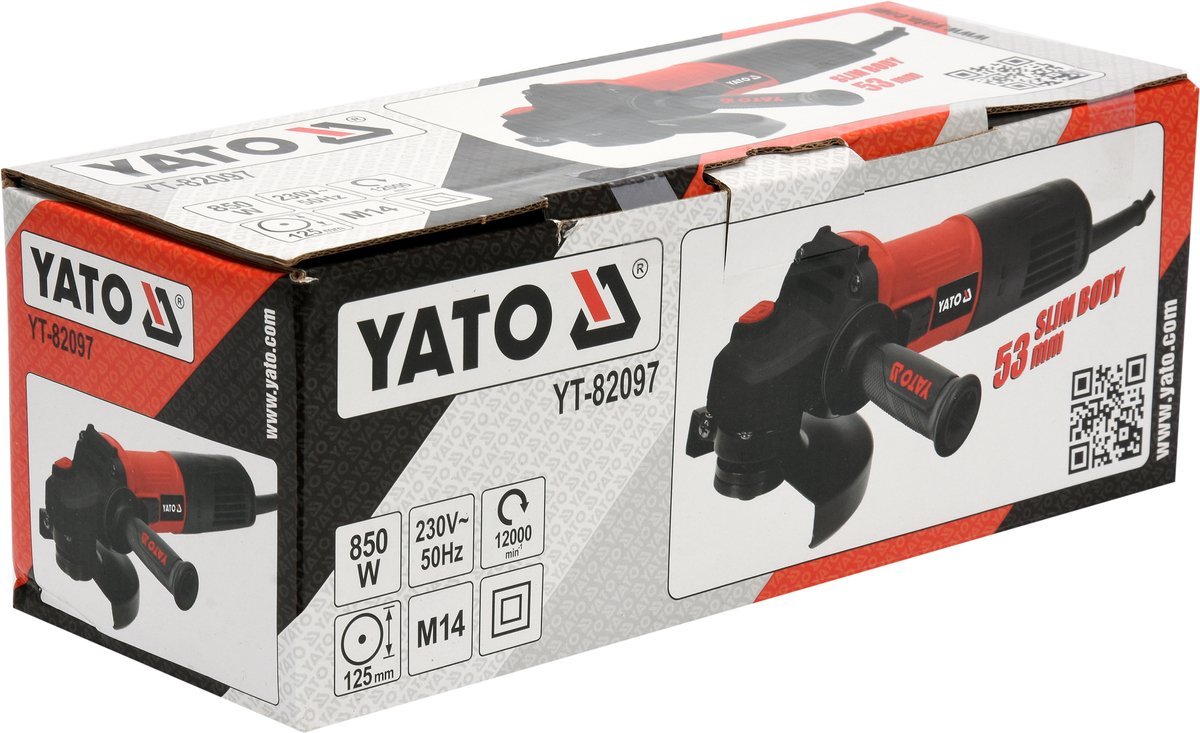 Углошлифовальная машинка 125мм 850Вт YATO (арт. YT-82097) (YT-82097) - купить в каталоге Стант Креп.